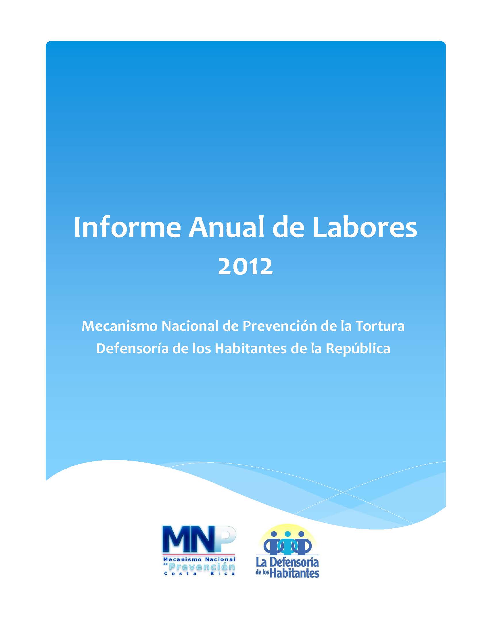 informe anual de labores 2012